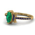 Marquise Cut Emerald Pave Ring - Kathleen No. 64 image 3