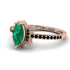 Marquise Cut Emerald Pave Ring - Kathleen No. 35 image 3