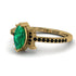 Marquise Cut Emerald Pave Ring - Kathleen No. 34 image 3