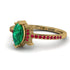 Marquise Cut Emerald Pave Ring - Kathleen No. 49 image 3
