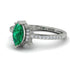 Marquise Cut Emerald Pave Ring - Kathleen No. 6 image 3