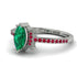 Marquise Cut Emerald Pave Ring - Kathleen No. 51 image 3