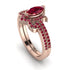 Marquise Cut Ruby Pave Bridal Set - Kathleen No. 56 image 1