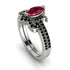 Marquise Cut Ruby Pave Bridal Set - Kathleen No. 42 image 1