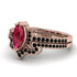 Marquise Cut Ruby Pave Bridal Set - Kathleen No. 41 image 3