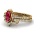 Marquise Cut Ruby Pave Bridal Set - Kathleen No. 10 image 3
