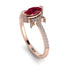 Marquise Cut Ruby Pave Ring - Kathleen No. 11 image 1