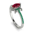 Marquise Cut Ruby Pave Ring - Kathleen No. 27 image 1