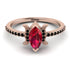 Marquise Cut Ruby Pave Ring - Kathleen No. 41 image 2