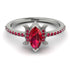 Marquise Cut Ruby Pave Ring - Kathleen No. 57 image 2