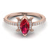 Marquise Cut Ruby Pave Ring - Kathleen No. 11 image 2