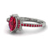 Marquise Cut Ruby Pave Ring - Kathleen No. 57 image 3