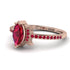 Marquise Cut Ruby Pave Ring - Kathleen No. 56 image 3