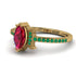 Marquise Cut Ruby Pave Ring - Kathleen No. 25 image 3