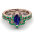 Marquise Cut Sapphire Pave Bridal Set - Kathleen No. 29 image 2