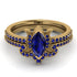 Marquise Cut Sapphire Pave Bridal Set - Kathleen No. 73 image 2