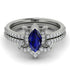 Marquise Cut Sapphire Pave Bridal Set - Kathleen No. 15 image 2