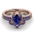 Marquise Cut Sapphire Pave Bridal Set - Kathleen No. 74 image 2