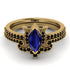 Marquise Cut Sapphire Pave Bridal Set - Kathleen No. 43 image 2