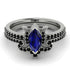 Marquise Cut Sapphire Pave Bridal Set - Kathleen No. 45 image 2