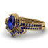 Marquise Cut Sapphire Pave Bridal Set - Kathleen No. 73 image 3