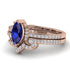 Marquise Cut Sapphire Pave Bridal Set - Kathleen No. 14 image 3
