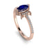 Marquise Cut Sapphire Pave Ring - Kathleen No. 14 image 1