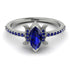 Marquise Cut Sapphire Pave Ring - Kathleen No. 75 image 2