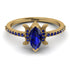 Marquise Cut Sapphire Pave Ring - Kathleen No. 73 image 2