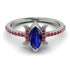Marquise Cut Sapphire Pave Ring - Kathleen No. 60 image 2