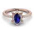Marquise Cut Sapphire Pave Ring - Kathleen No. 14 image 2