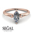 Marquise Diamond Geometrical Engagement Ring - Reese No. 2 image 10