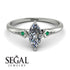 Marquise Diamond Geometrical Engagement Ring - Reese No. 18 image 10