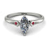 Marquise Diamond Geometrical Engagement Ring - Reese No. 48 image 1