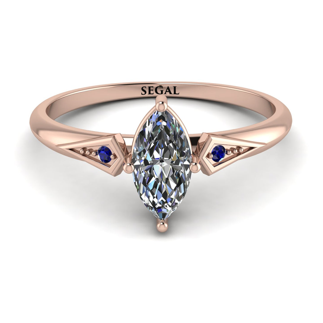 Marquise Diamond Geometrical Engagement Ring - Reese No. 62