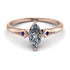 Marquise Diamond Geometrical Engagement Ring - Reese No. 62 image 1