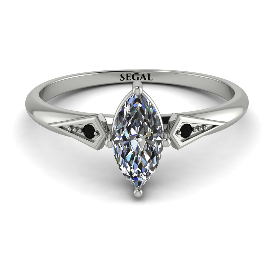 Marquise Diamond Geometrical Engagement Ring - Reese No. 33