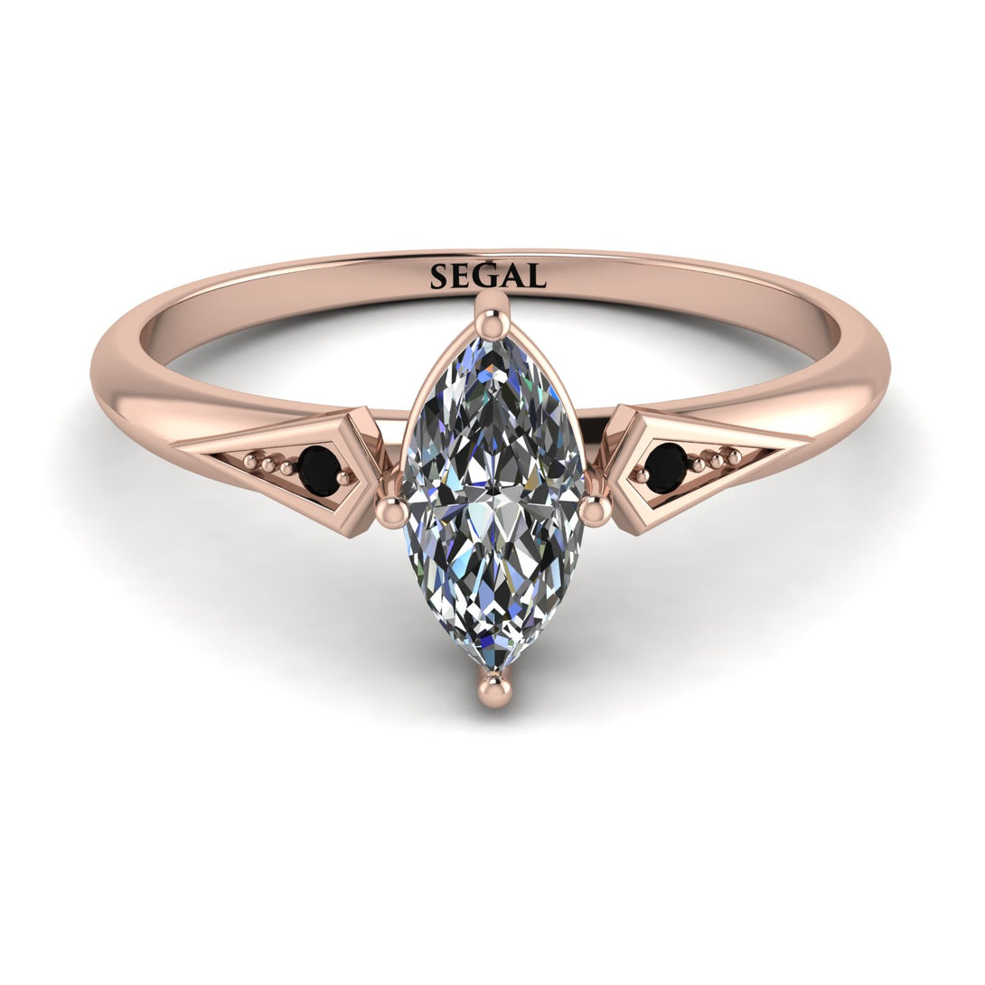 Marquise Diamond Geometrical Engagement Ring - Reese No. 32