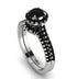 Milgrain Halo Black Diamond Bridal Set - Betty No. 39 image 1