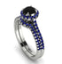 Milgrain Halo Black Diamond Bridal Set - Betty No. 69 image 1