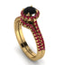 Milgrain Halo Black Diamond Bridal Set - Betty No. 52 image 1