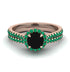 Milgrain Halo Black Diamond Bridal Set - Betty No. 23 image 2
