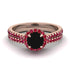 Milgrain Halo Black Diamond Bridal Set - Betty No. 53 image 2