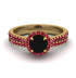 Milgrain Halo Black Diamond Bridal Set - Betty No. 52 image 2