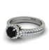 Milgrain Halo Black Diamond Bridal Set - Betty No. 9 image 3
