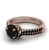Milgrain Halo Black Diamond Bridal Set - Betty No. 38 image 3