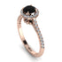 Milgrain Halo Black Diamond Ring - Betty No. 8 image 1