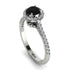 Milgrain Halo Black Diamond Ring - Betty No. 9 image 1