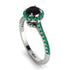 Milgrain Halo Black Diamond Ring - Betty No. 24 image 1