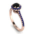 Milgrain Halo Black Diamond Ring - Betty No. 68 image 1